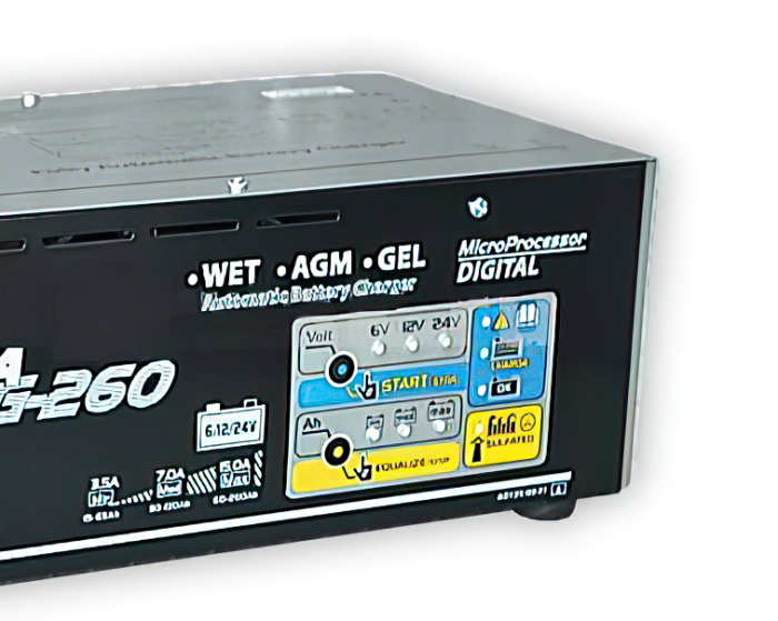 Зарядное устройство RedHotDot VOLTA G-260, 15А, микропроцессорное