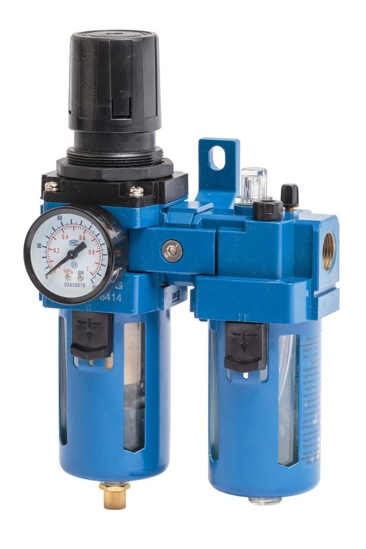 Фильтр воздушный с редуктором и лубрикатором NORDBERG NP8412, 1/4", 25мкрн