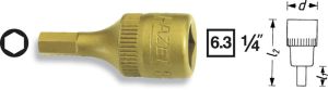 Головка 1/4" 3мм с шестигранной вставкой HAZET