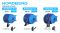 Катушка для сбора выхлопных газов Nordberg HRF8100E-KIT с автоматическим приводом со шлангом L=8 м, D=100 мм и насадкой