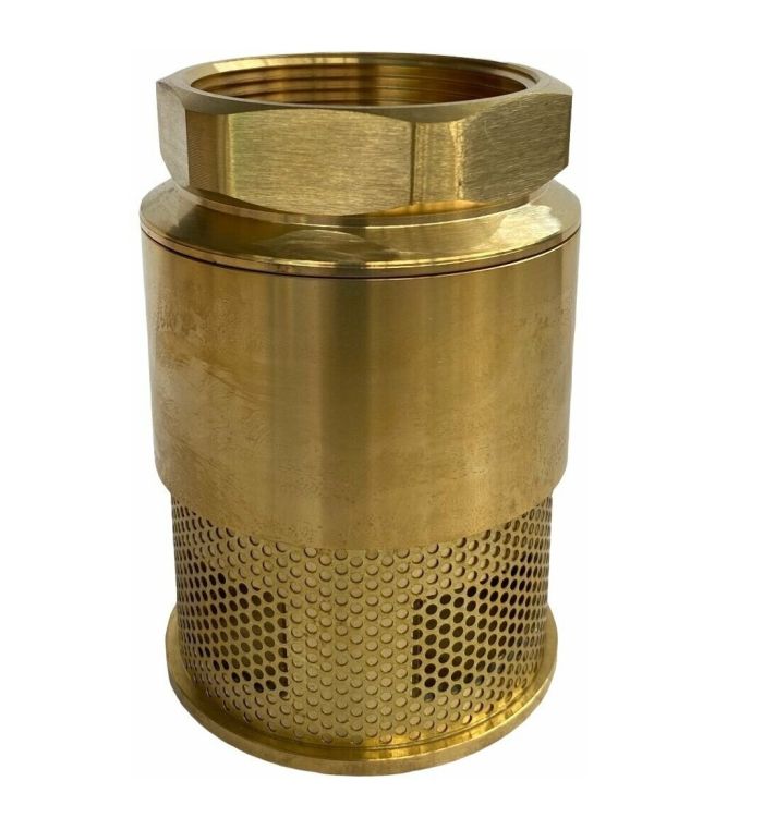 Клапан приемный латунный сетчатый КПЛ-50