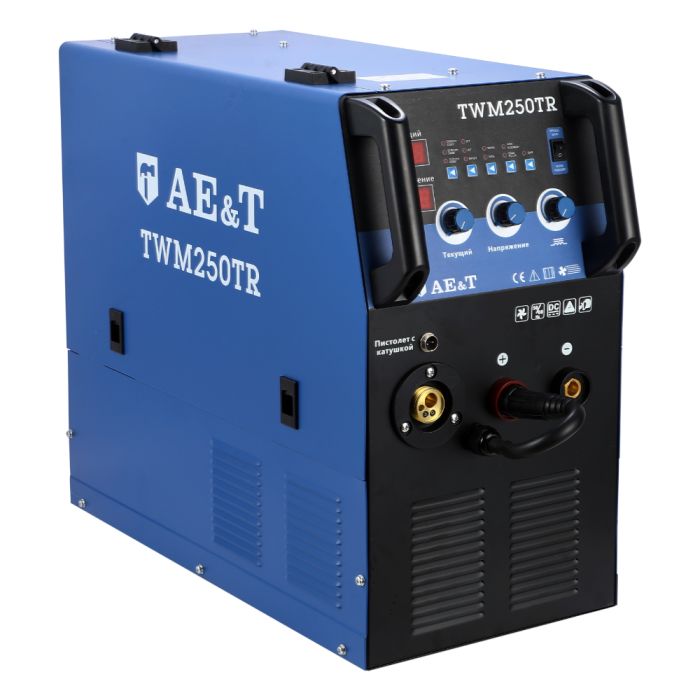 Сварочный полуавтомат AE&T TWM250TR, MMA, MIG/MAG, 220В, 250А, с тележкой