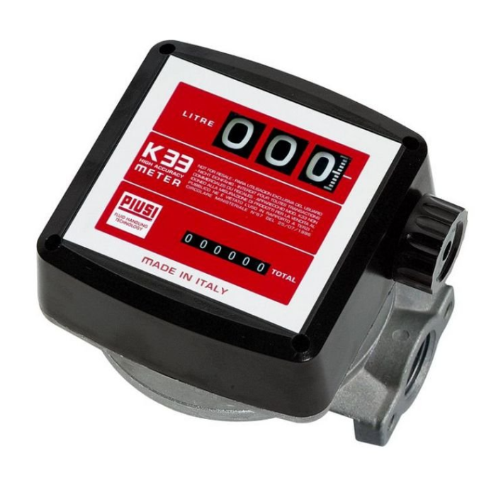Счетчик дизельного топлива PIUSI K33 ver.D 000553000, механический, расходомер топлива, 120 л/мин