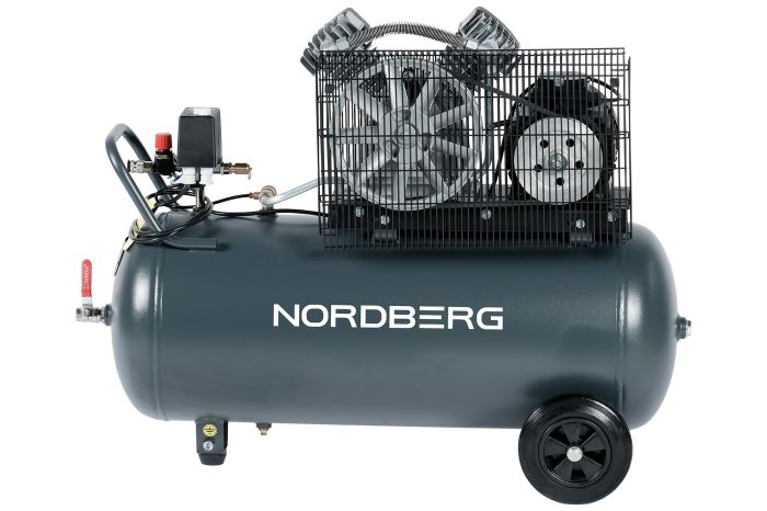 Поршневой компрессор NORDBERG NCP100/500, ременной привод, масляный, 500 л/мин, 380В