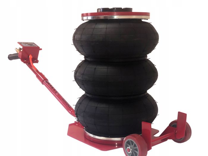 Домкрат надувной пневматический 3 тонны Rock Force RF-YHQD-3WT-270B, с ручкой, трёхсекционный
