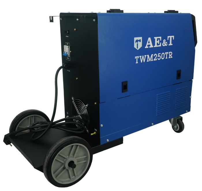 Сварочный полуавтомат AE&T TWM250TR, MMA, MIG/MAG, 220В, 250А, с тележкой