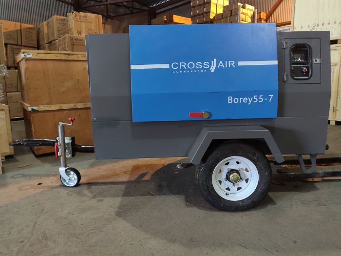 Винтовой компрессор дизельный на шасси CrossAir Borey 55-7F, 7бар, 5000 л/мин