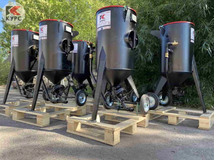 Пескоструйный аппарат PST-100, без фильтра и КПДУ, напорный, 100 литров