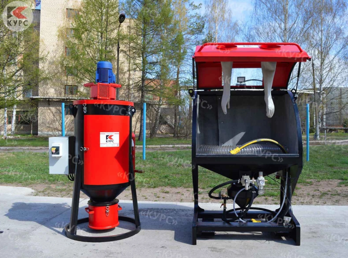 Пескоструйная камера PST-КСО-110-Н-ФВ-М, напорная, фильтр-вентилятор, 5-20 м2/час