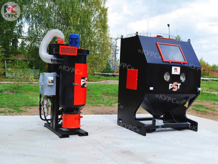 Пескоструйная камера PST-КСО-135-Н-ФВР-М, напорная, фильтр-вентилятор с рекуператором, 5-20 м2/час