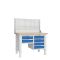 Верстак слесарный Верстакофф CTR 1202.S14.3-1, 2 тумбы, 6 ящиков, с экраном
