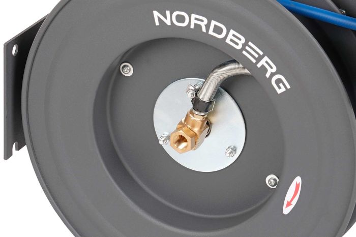 Шланг для раздачи сжатого воздуха NORDBERG HR0820RPVC, 8х12мм, на стальной катушке, 20м