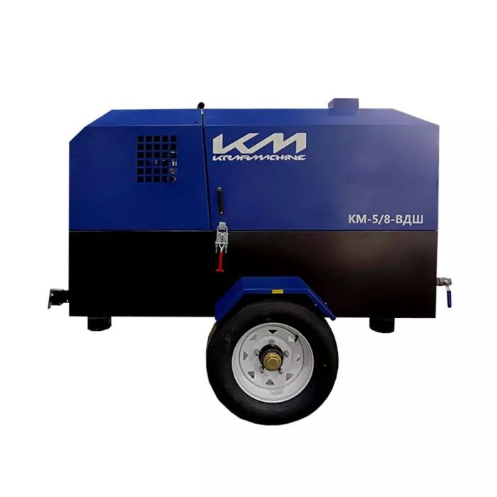 Дизельный компрессор KraftMachine КМ-26/25-ВДШ-2 (Yuchai), прямой привод, 25 бар, 26000л/мин