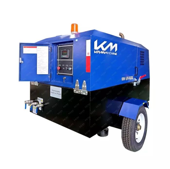 Дизельный компрессор KraftMachine КМ-26/25-ВДШ-2 (Yuchai), прямой привод, 25 бар, 26000л/мин