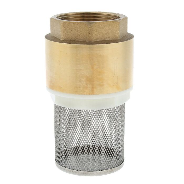 Донный сетчатый латунный фильтр Universal FVB19FILTER, с обратным клапаном