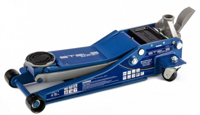 Домкрат подкатной гидравлический 3 тонны STELS LOW PROFILE QUICK LIFT 51137, автомобильный