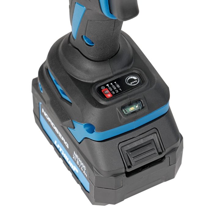 Гайковерт аккумуляторный ударный NORDBERG NE808K, 1/2", 1200 Нм, в кейсе