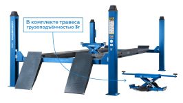 Подъемник четырехстоечный 5 тонн Nordberg 4450J_EB(M), электрогидравлический, для сход-развала, 380В, с ручной траверсой