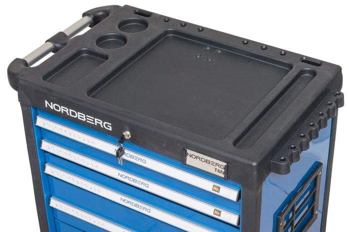 Тележка инструментальная NORDBERG T6N, закрытая, 6 ящиков