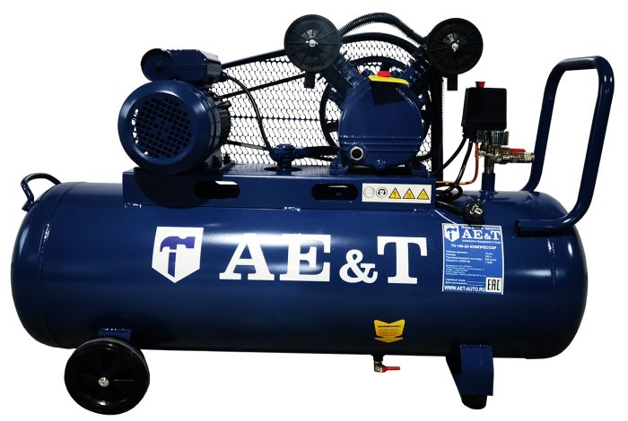 Поршневой компрессор AE&T TK-100-2A, ременной привод, масляный, 240 л/мин, 220В