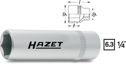 Головка длинная 6-гранная  1/4" 13 мм HAZET 850LG-13