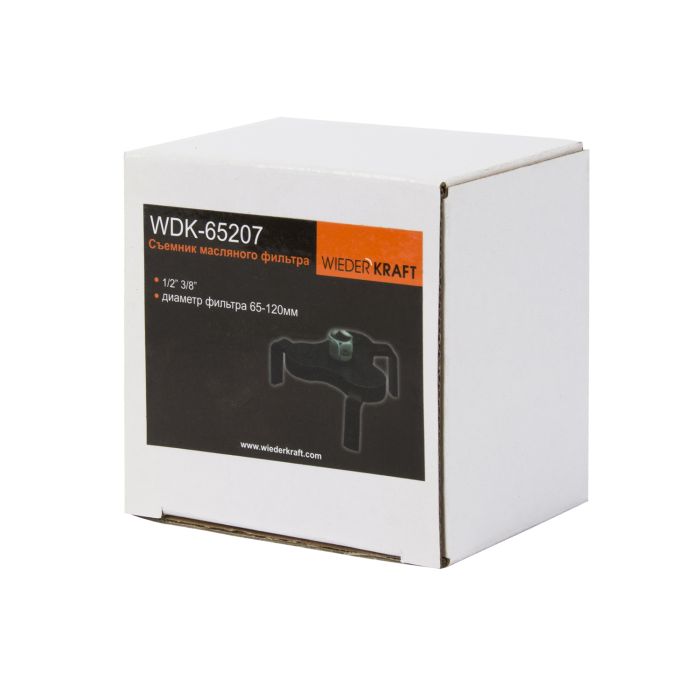 Съемник фильтра масляного краб Wiederkraft WDK-65207, трехлапый, 1/2", 120мм