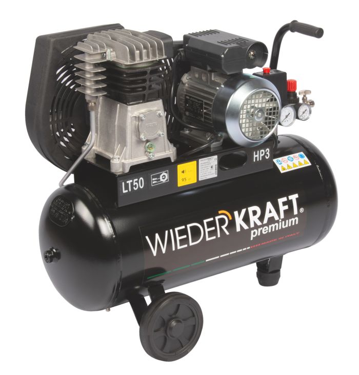 Поршневой компрессор Wiederkraft WDK-90532, ременной привод, 320 л/мин, 220В