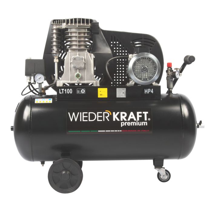 Поршневой компрессор Wiederkraft WDK-91054, ременной привод, 541 л/мин, 380В