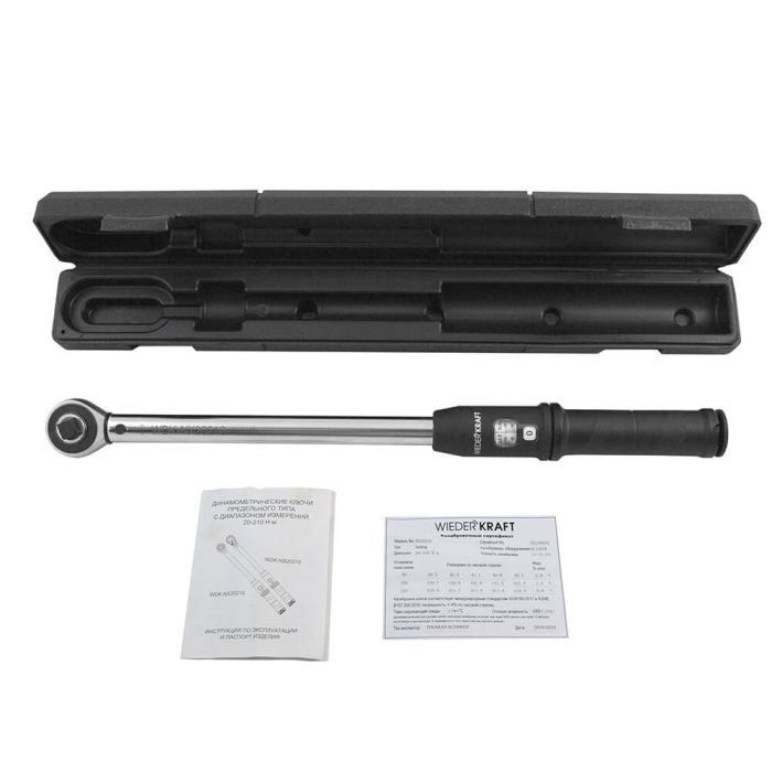 Динамометрический ключ Wiederkraft WDK-NX20210, предельный, 20-210 Нм, 1/2"