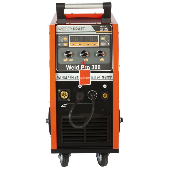 Сварочный инверторный аппарат Wiederkraft WELD Pro 300, MIG/MAG, MMA, NO GAS, 380В