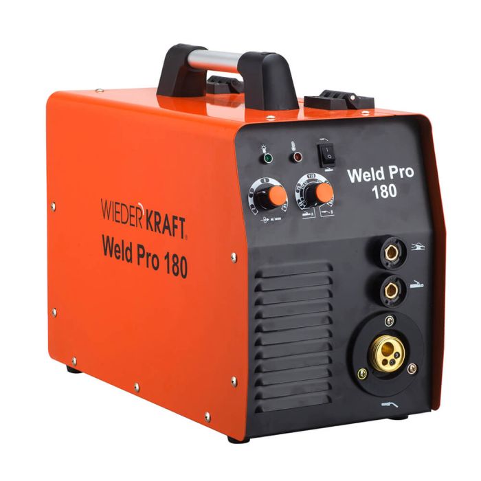 Сварочный инверторный аппарат Wiederkraft WELDPRO 180, MIG/MAG, MMA, NO GAS, 220В