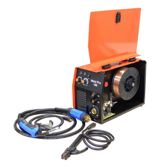 Сварочный инверторный аппарат Wiederkraft WELDPRO 180, MIG/MAG, MMA, NO GAS, 220В