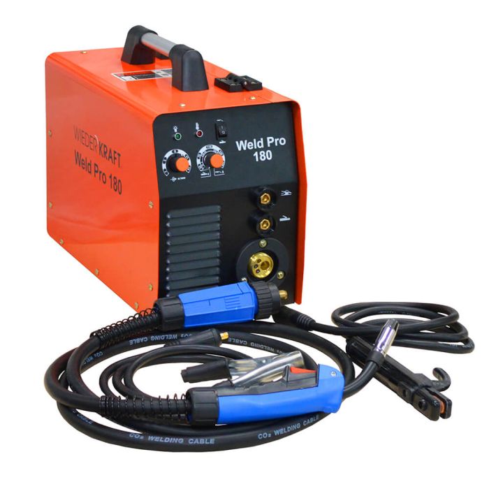 Сварочный инверторный аппарат Wiederkraft WELDPRO 180, MIG/MAG, MMA, NO GAS, 220В