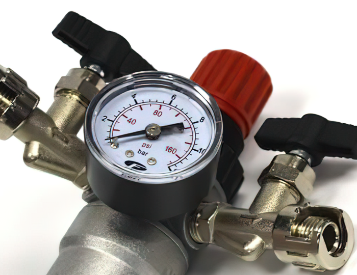 Регулятор давления для компрессора Wiederkraft WDK-95079 MOD, 12 бар, 1/2"