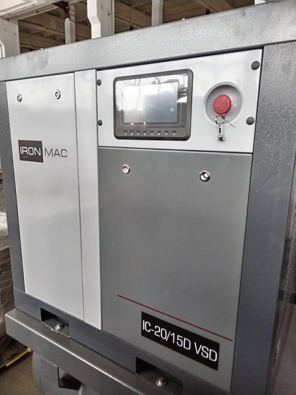Винтовой компрессор с инвертором IronMac IC 20/15 DF VSD 500L, прямой привод, 15 бар, IP23PM, 500л, 1350л/мин