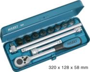 HAZET Набор головок с шестигранной вставкой 1/2" , с аксессуарами. 985