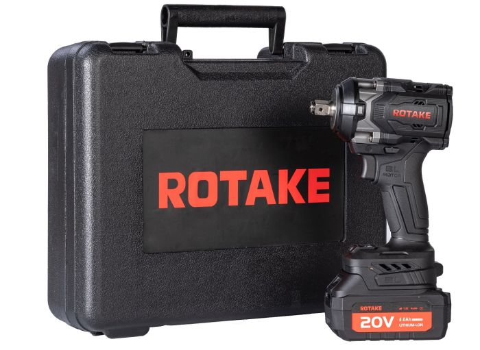 Гайковерт аккумуляторный ударный Rotake RC8802, 1/2", 890 Нм, в кейсе