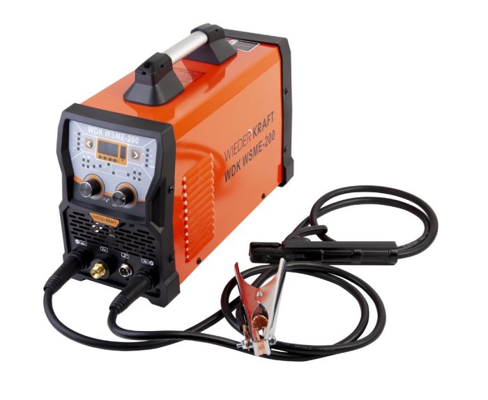 Сварочный инвертор Wiederkraft WDK WSME-200, MIG/TIG, 220В