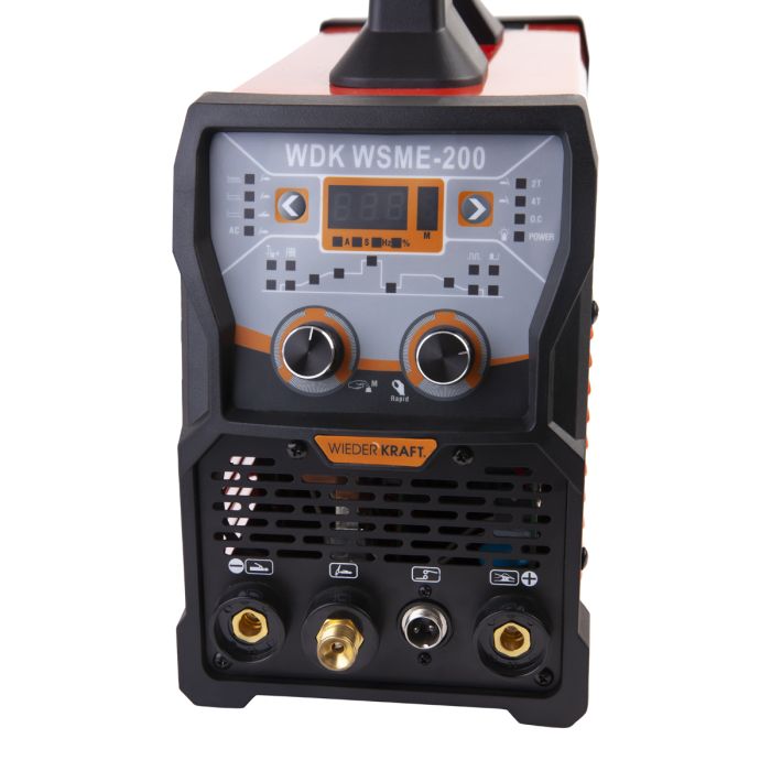 Сварочный инвертор Wiederkraft WDK WSME-200, MIG/TIG, 220В
