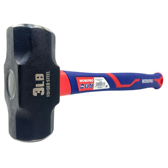 Кувалда с фиберглассовой рукояткой WORKPRO WP241032, 1500г