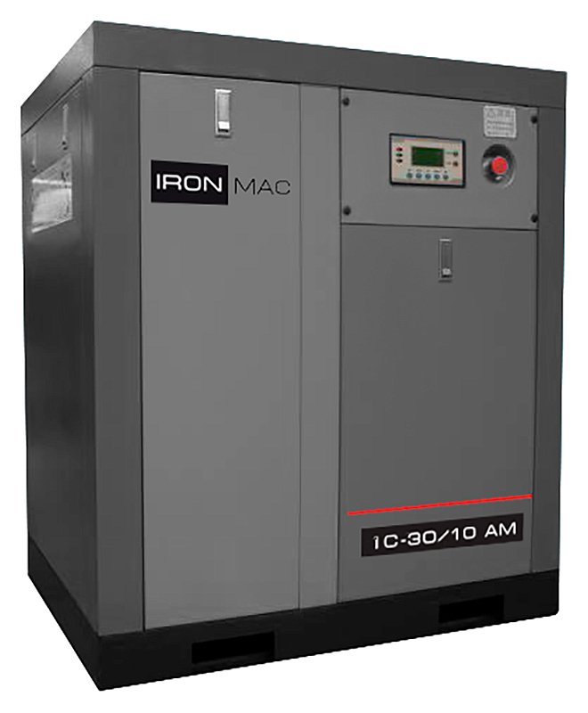 Винтовой компрессор с инвертором IronMac IC 40/10 D VSD, прямой привод, 10 бар, IP23, 4240л/мин