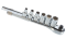 Набор головок 6-гранных Hans 46134, 1/2", 8-19мм, с трещоткой, 7 пр.