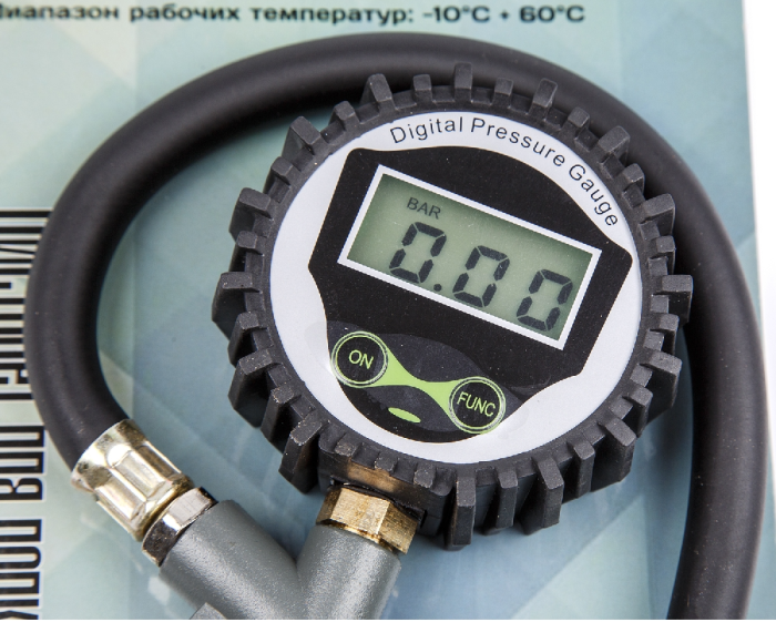 Пистолет для накачки шин KraftWell KRWTG-D, с цифровым манометром