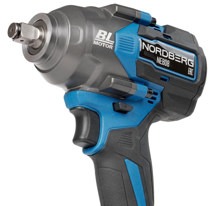 Гайковерт аккумуляторный ударный NORDBERG NE808K, 1/2", 1200 Нм, в кейсе